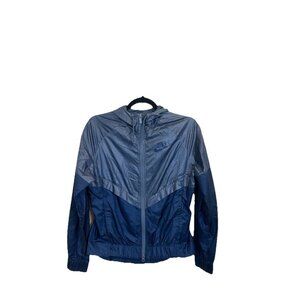 Nike Jacket Women's Small Blue NSW Windrunner Windbreaker Hooded Active‎ 804947